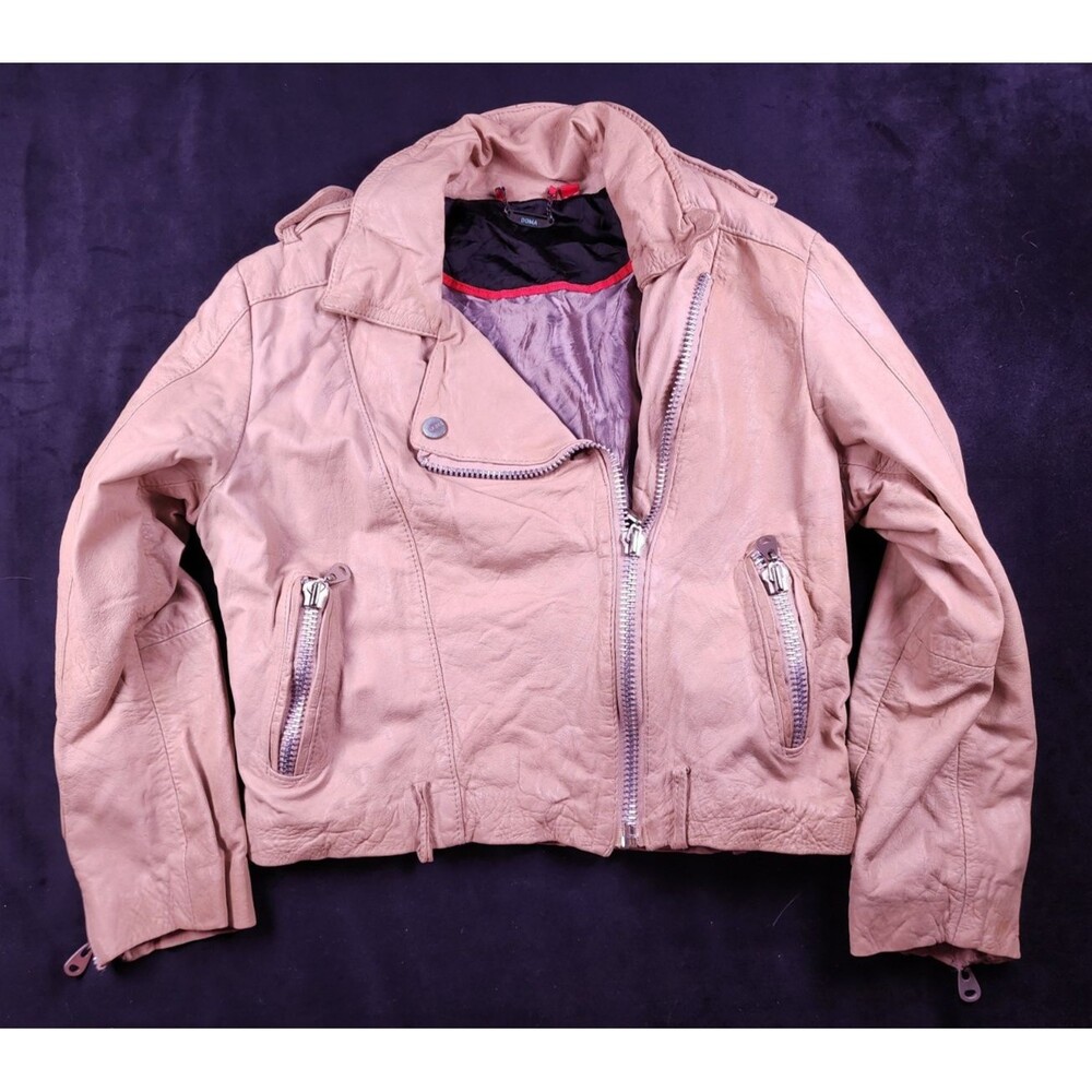 DOMA Women's leather cropped Jacket size S